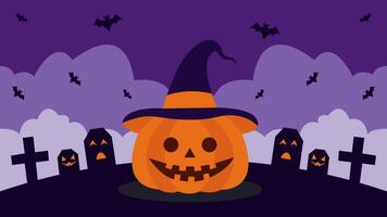 Graphic illustration of Halloween background design with bats vector