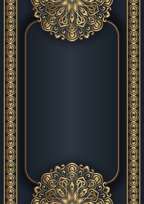 luxurious ornamental backdrop with gold mandala decoration