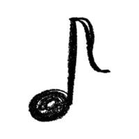 Musical note doodle Hand drawn musical symbol Element for print, web, design, decor vector