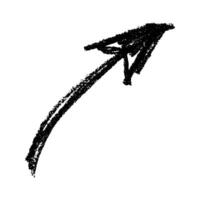 Single element for design Hand drawn ink arrow illustration in sketch style. Business doodle clipart. vector