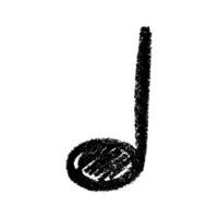 Musical note doodle. Hand drawn musical symbol. Single element for web, design, decor, logo vector