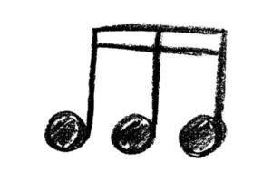 Musical note doodle. Hand drawn musical symbol. Single element for print, design, decor, logo vector
