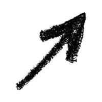 Single element for design Hand drawn arrow illustration in sketch style. Business doodle clipart vector
