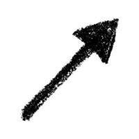 Hand drawn ink arrow illustration in sketch style Business doodle clipart Single element for design vector