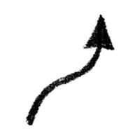Hand drawn ink arrow illustration in sketch style Business doodle Single element for design vector