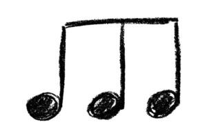 Musical note doodle. Hand drawn musical symbol. Element for print, web, design, decor, logo vector