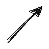 Hand drawn arrow illustration in sketch style. Business doodle clipart. Single element for design vector