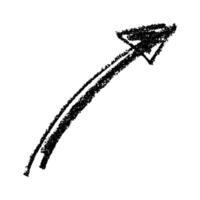 Hand drawn ink arrow illustration in sketch style. Business doodle clipart Element for design vector