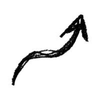 Hand drawn ink arrow in sketch style. Business doodle clipart. Single element for design vector