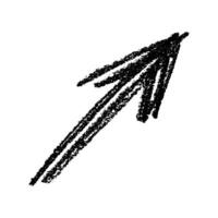Single element for design Hand drawn ink arrow illustration in sketch style. Business doodle vector