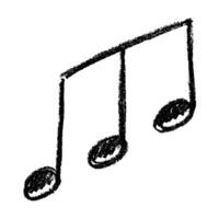 Musical note Hand drawn musical symbol. Single element for print, web, design, decor, logo vector