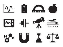 Physics Icons Set vector