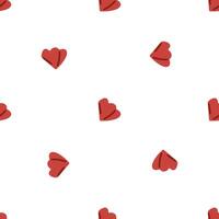 Seamless Red Heart Card Pattern vector
