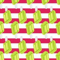 Seamless Green Ice Cream Pattern vector