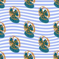 Seamless Retro Fan Summer Pattern vector