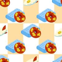Seamless Summer Pool Float Pattern vector
