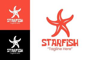 Modern Starfish Symbol Logo with Bold Font for Digital Branding vector