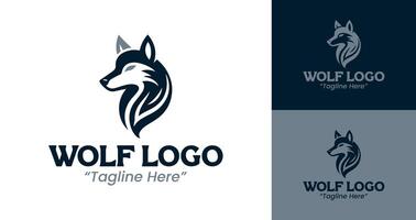Modern and Sleek Wolf Logo Design for Business Identity and Branding vector
