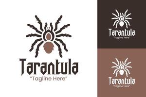 Professional Tarantula Logo Design with Dark Brown and White Color Scheme for Branding vector