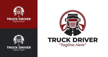 Dynamic and Modern Truck Driver Logo for Branding and Business Identity vector