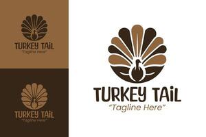 Sleek and Elegant Turkey Tail Logo Design for Professional Business Branding vector