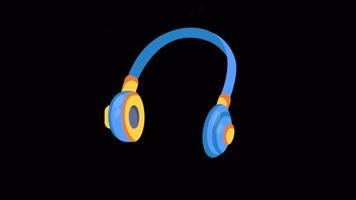 Listening 2D Flat Animations on Transparent background video