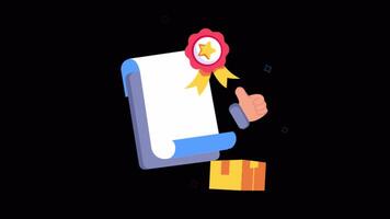 Quality Assurance 2D Flat Animations on Transparent background video
