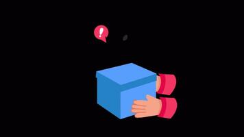 Think Outside The Box 2D Flat Animations on Transparent background video