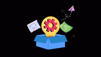 Product Development 2D Flat Animations on Transparent background video