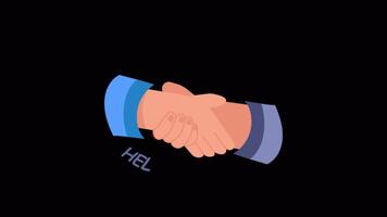 Helping Hand 2D Flat Animations on Transparent background video