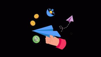 Email Marketing 2D Flat Animations on Transparent background video