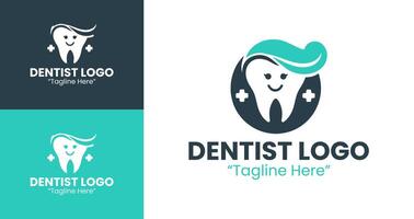Modern and Professional Dentist Logo Design with Tooth Icon for Health Branding vector