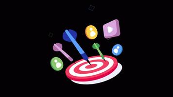 Target Audience 2D Flat Animations on Transparent background video