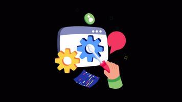 Optimization 2D Flat Animations on Transparent background video