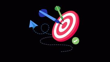 Destination Goal 2D Flat Animations on Transparent background video