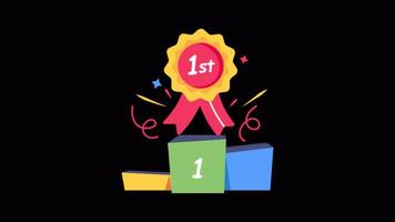 First Position 2D Flat Animations on Transparent background video