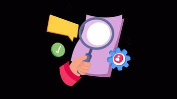 Human Resources 2D Flat Animations on Transparent background video