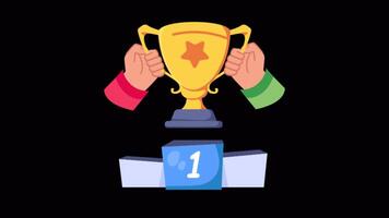 Competition 2D Flat Animations on Transparent background video