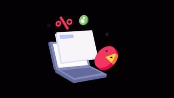 Data Analytics 2D Flat Animations on Transparent background video