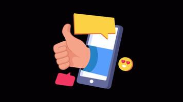 Online Rating 2D Flat Animations on Transparent background video