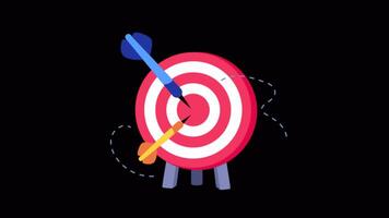 Target 2D Flat Animations on Transparent background video