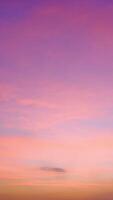 Vertical of twilight sky with cumulus cloud time lapse in an evening. video