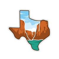 Big Bend National Park in Texas in Simple Design Perfect for Print, Apparel, Sticker vector