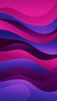 Vertical abstract background with flowing purple and pink waves vector