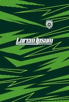 Green patterned sports jersey design vector