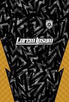 Dynamic black and gold soccer jersey design vector
