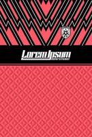Bold geometric design in pink and black vector