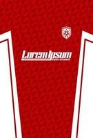 Stylish red soccer jersey design vector