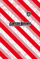 Red and white striped soccer graphic vector
