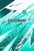 Bold soccer graphic with energetic colors vector